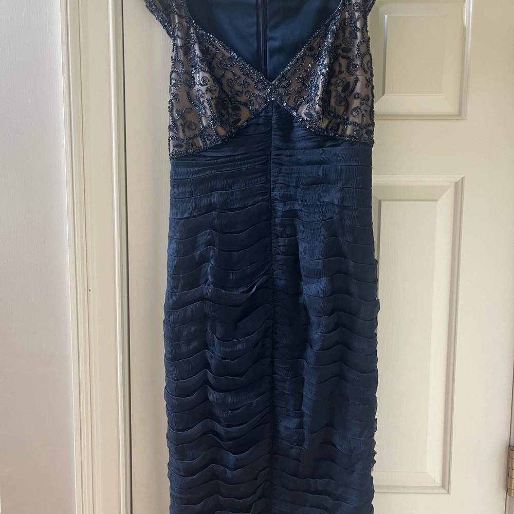 Elegant Navy Blue Evening Dress